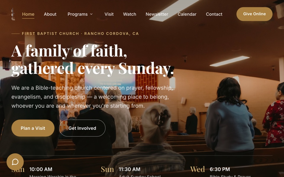FBC Rancho Cordova website