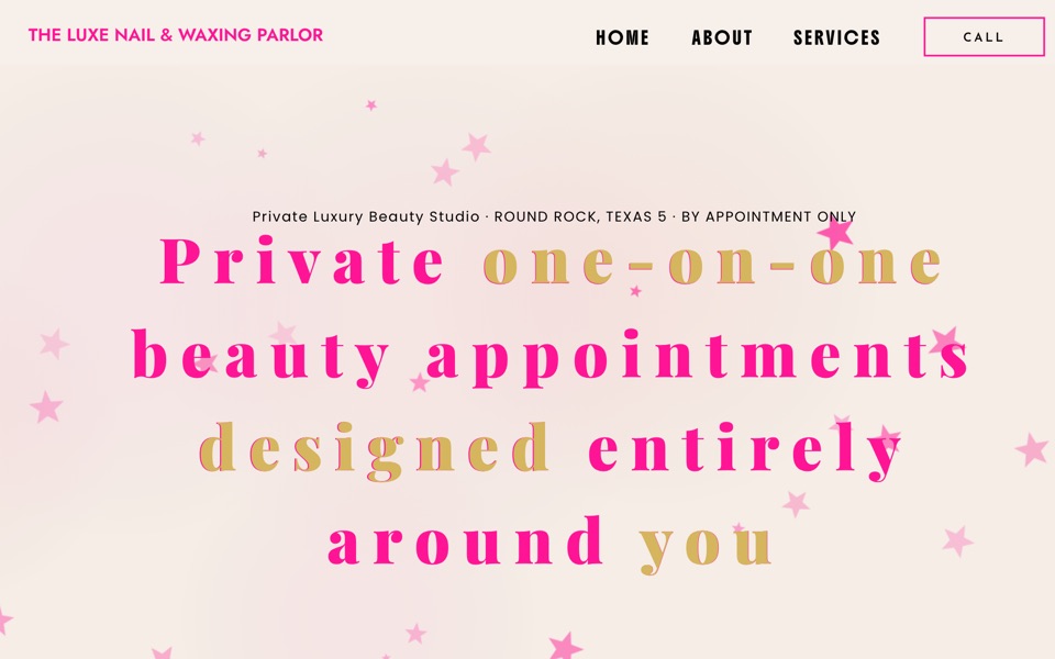 Luxe Nail & Waxing Parlor website
